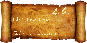 Lőrincz Oguz névjegykártya